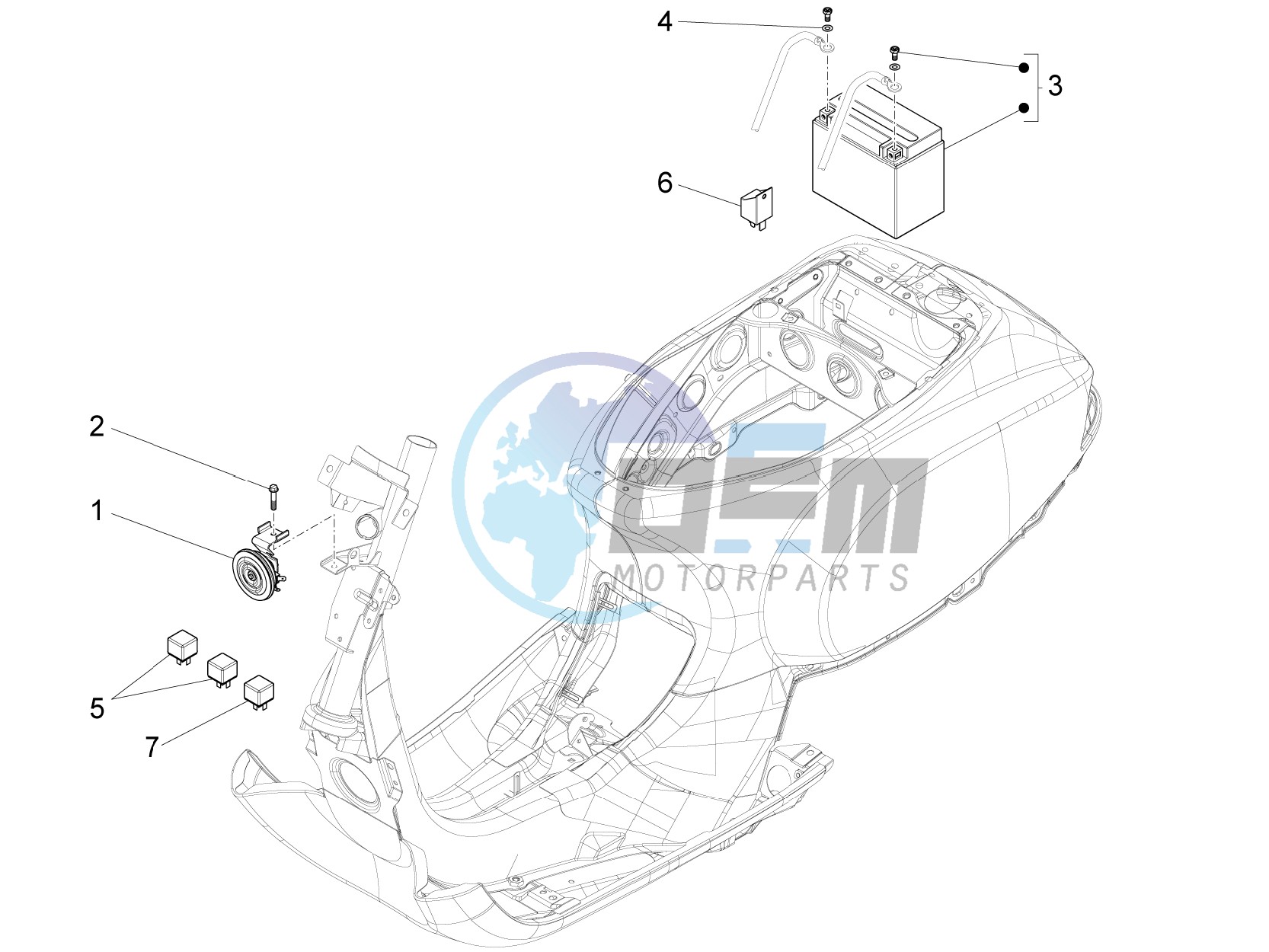 Remote control switches - Battery - Horn