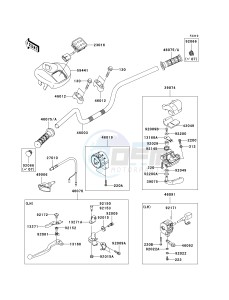 KSV 700 B [KFX 700] (B6F-B9F) B6F drawing HANDLEBAR