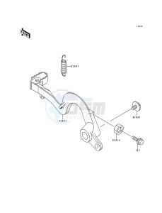 KX 125 H [KX125] (H1-H2) [KX125] drawing BRAKE PEDAL