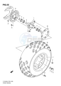 LT-Z400 (E33) drawing FRONT WHEEL (LT-Z400L2 E33)