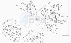 Breva V 1100 IE IE drawing Front brake caliper