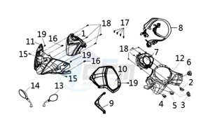 HD 300I ABS (L9) EU drawing HEADLIGHT COVER  /  METER COVER/  DASHBOARD