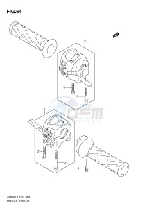 AN400 (E2) Burgman drawing HANDLE SWITCH (AN400ZAL1 E19)