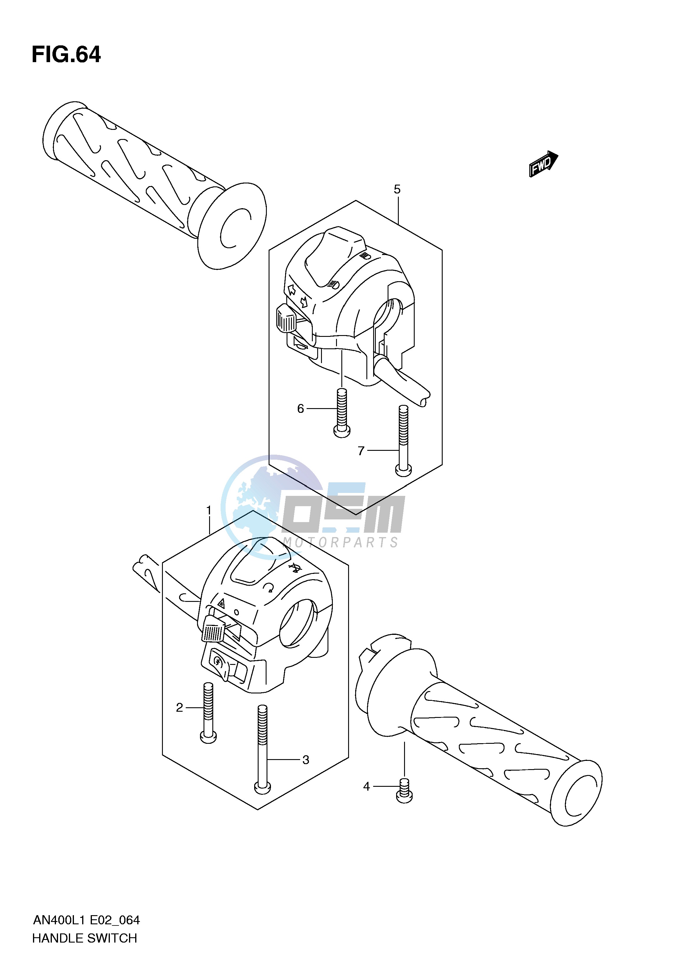 HANDLE SWITCH (AN400ZAL1 E19)