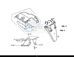 FIDDLE II 50 (25 KM/H) (AF05W4-NL) (E4) (L8-M0) drawing REAR FENDER REAR INNER FENDER