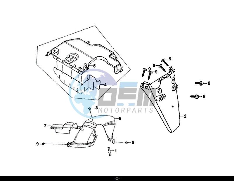 REAR FENDER REAR INNER FENDER