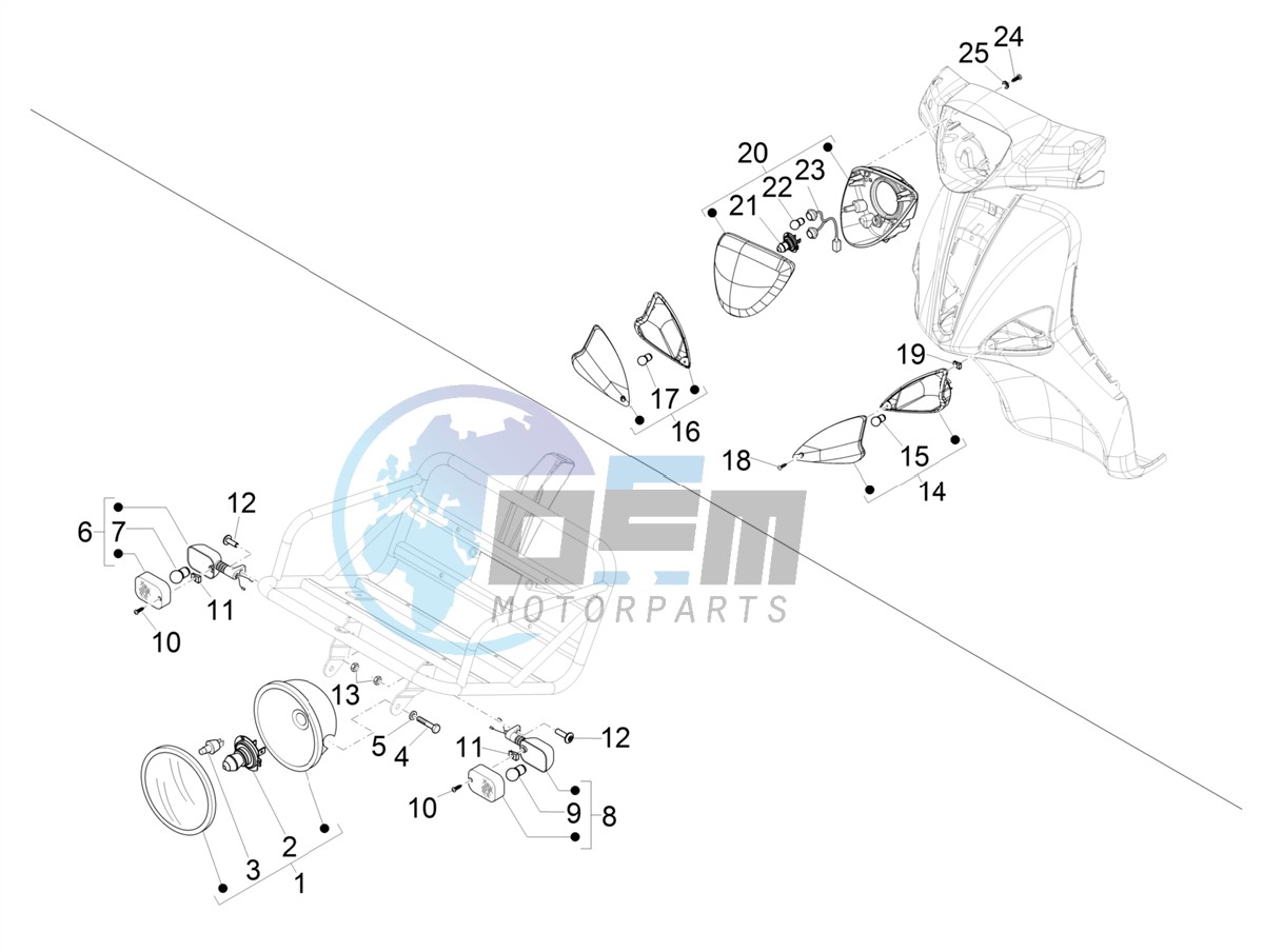 Front headlamps - Turn signal lamps