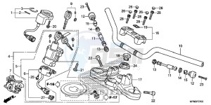 CB1000RD CB1000R UK - (E) drawing HANDLE PIPE/ TOP BRIDGE