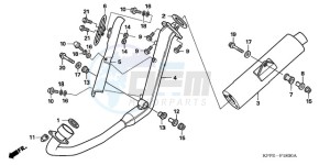 CBR125RW9 UK - (E) drawing EXHAUST MUFFLER