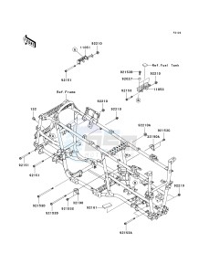 KVF 750 C [BRUTE FORCE 750 4X4I] (C6F-C7F) C7F drawing ENGINE MOUNT