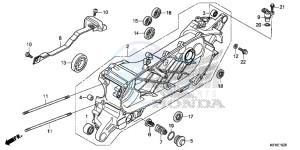 SH125E SH125 E drawing LEFT CRANKCASE