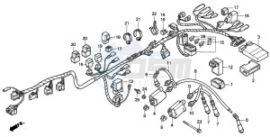 CB750F2 SEVEN FIFTY drawing WIRE HARNESS (CB750F2)