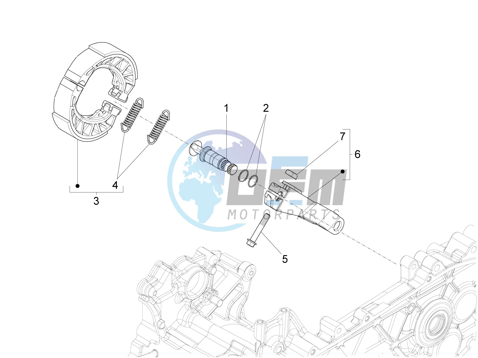 Rear brake - Brake jaw