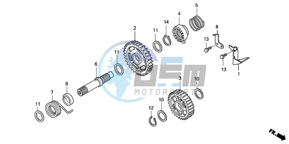 KICK STARTER SPINDLE