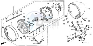 VT750C drawing HEADLIGHT