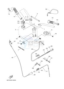 CW50N BW'S (2B7K) drawing STEERING HANDLE & CABLE