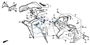 CBR600RRB drawing LOWER COWL (R.) (CBR600RR9,A,B/ RA9,A,B)