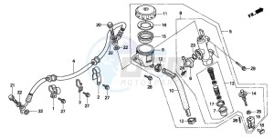 CBR1000F drawing REAR BRAKE MASTER CYLINDER