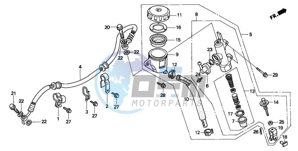 REAR BRAKE MASTER CYLINDER