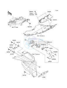 ZR 1000 A [Z1000] (A1-A3) drawing TAILLIGHT-- S- -