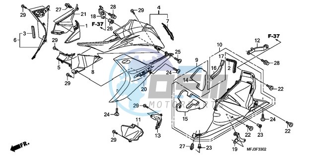 LOWER COWL (L.) (CBR600RR9,A/RA9,A)