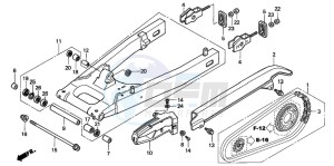 CBF250 drawing SWINGARM