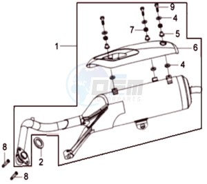 JOYRIDE 125 drawing EXHAUST