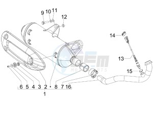 MP3 125 ie Touring drawing Silencer