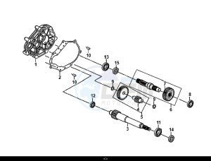 JET 14 (25 KM/H) (XC05W1-NL) (E4) (L8-M0) drawing MISSION CASE-DRIVE SHAFT