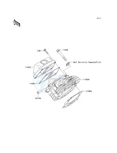 KAF 400 A [MULE 610 4X4] (A6F-AF) A8F drawing CYLINDER HEAD