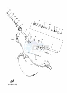 YZF250-A (B6P6) drawing STEERING HANDLE & CABLE