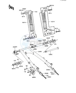 KE 125 A [KE125] (A9-A10) [KE125] drawing SWING ARM_SHOCK ABSORBERS -- 82-83 A9_A10- -