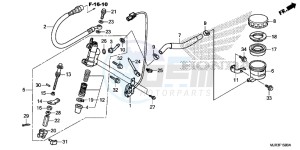 GL1800CF F6C ED drawing REAR BRAKE MASTER CYLINDER