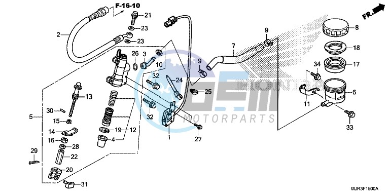 REAR BRAKE MASTER CYLINDER