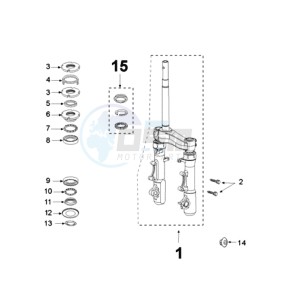 SAT400 SC drawing FRONT FORK / STEERINGHEAD