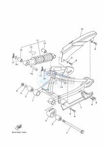 TT-R110E TT-R110 (BMAB) drawing REAR ARM & SUSPENSION