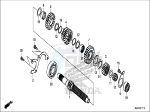 CBR500RAH CBR500R ED drawing TRANSMISSION (MAINSHAFT)