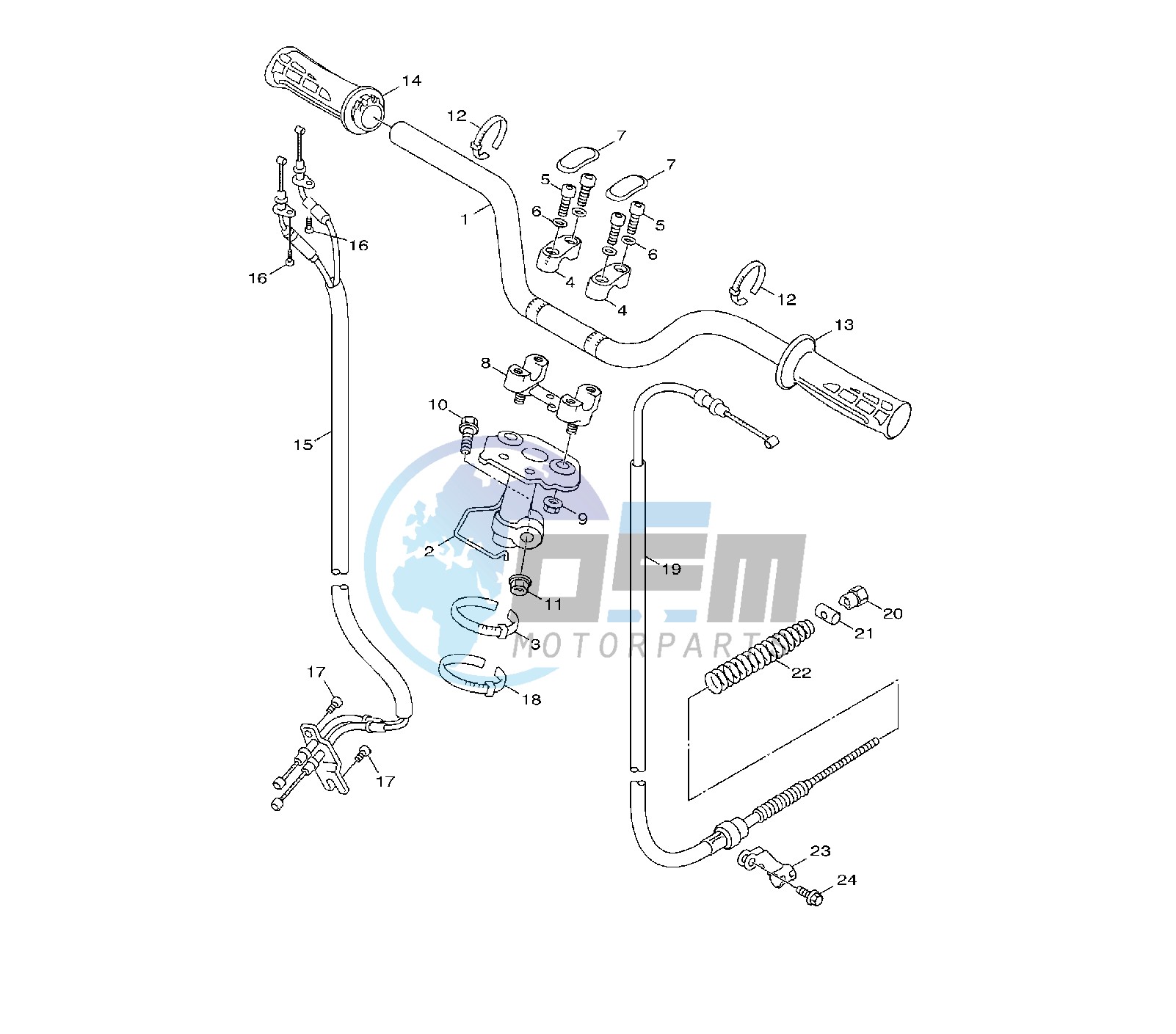 STEERING HANDLE AND CABLE