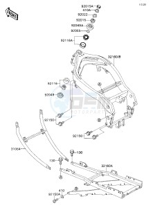 ZX 750 H [NINJA ZX-7] (H1) [NINJA ZX-7] drawing FRAME