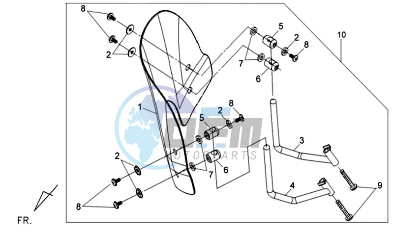 METER VISOR ASSY