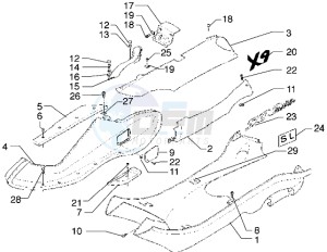 X9 500 drawing Side coverings-Spoiler