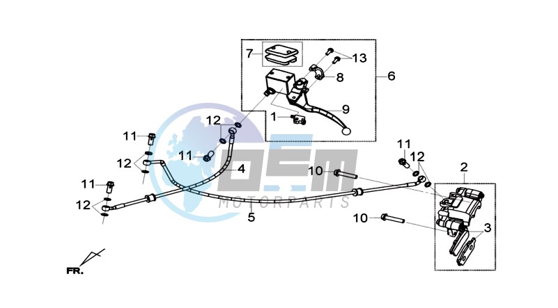 REAR BRAKE CALIPER / BRAKE MOUNT