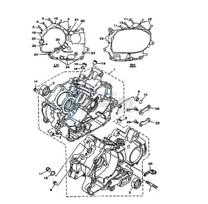 XV DX VIRAGO 535 drawing CRANKCASE