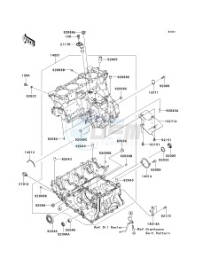 ZX 1000 E [NINJA ZX-10R] (E8F-E9FA) 0E9FA drawing CRANKCASE