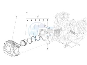 LX 125 4T 3V IE NOABS E3 (APAC) drawing Cylinder-piston-wrist pin unit