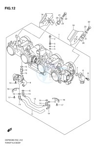 GSF650 (E2) Bandit drawing THROTTLE BODY