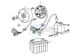 SENDA R - 50 cc drawing FLYWHEEL MAGNETO