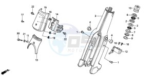 C90 drawing FRONT FORK