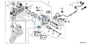 CBR500RAD CBR500R ABS UK - (E) drawing REAR BRAKE CALIPER