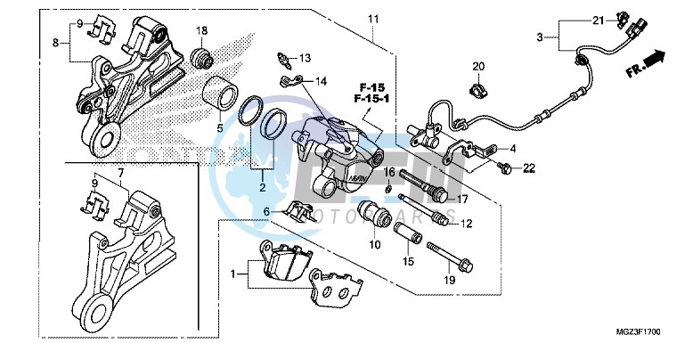 REAR BRAKE CALIPER